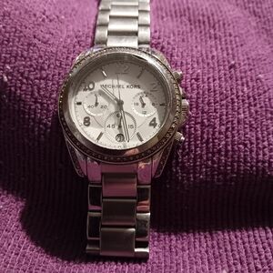 Michael Kors Silver Women's Watch with Chronograph